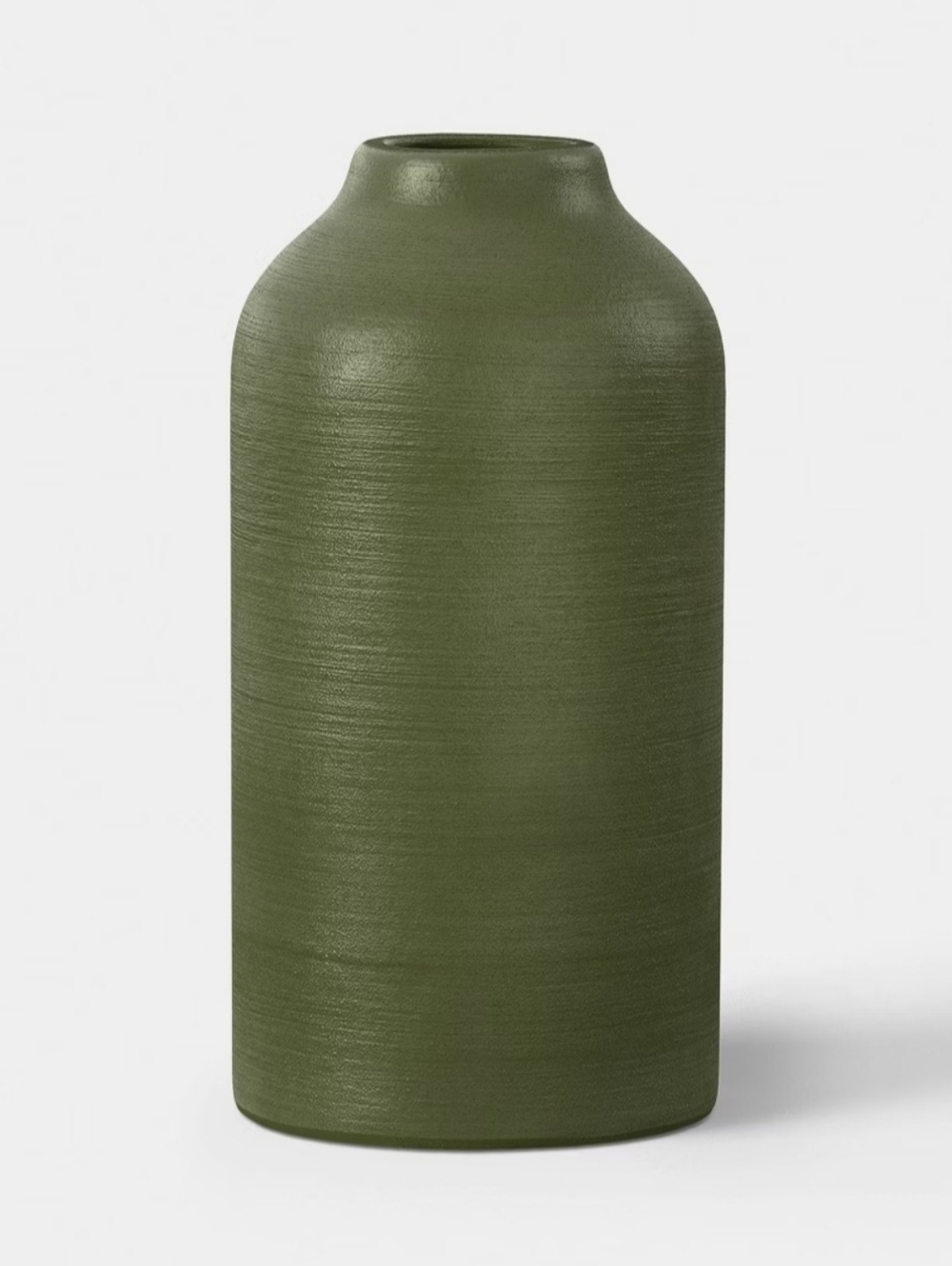 Threshold Short Modern Textured Ceramic Vase Green